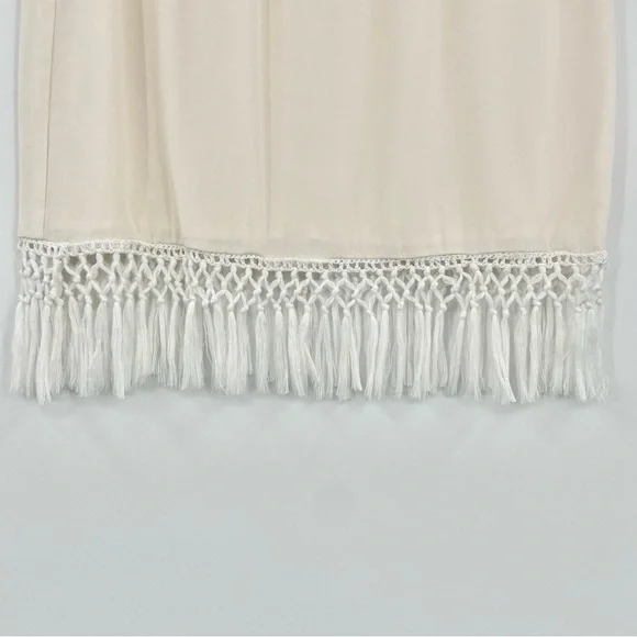 Amour Vert White Silk Macrame Crochet Mini Skirt S - Picture 6 of 7